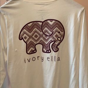 Ivory Ella cream long sleeve t shirt adult small